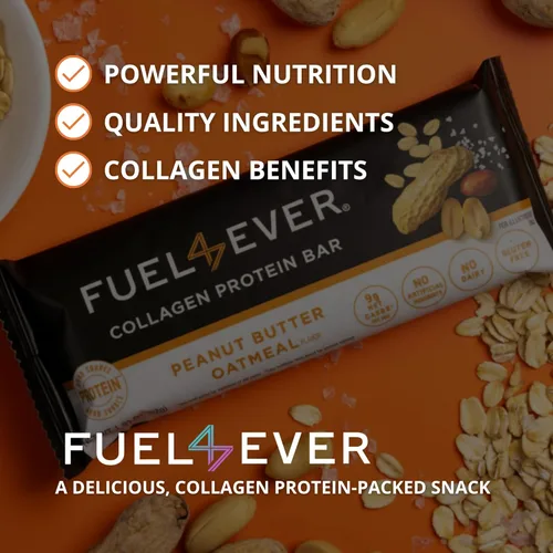 Miniatura 7 de Fuel 4 Ever Barras de proteína de colágeno, 0.45 onzas de proteína, sin gluten, sin lácteos, sin stevia o ingredientes artificiales añadidos