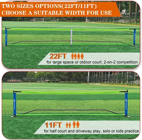 Miniatura 4 de Portable Pickleball Net - 22FT Regualtion Size Pickle Ball Net，Weather Resistant Steady Steel Frame and Carry Bag for Indoor, Outdoor, Driveway