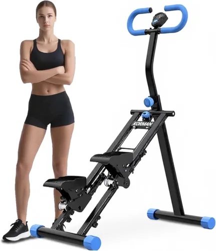 Escalera para gimnasio en casa, máquina de entrenamiento vertical plegable, máquina de entrenamiento de cuerpo completo con asas ajustables, monitor