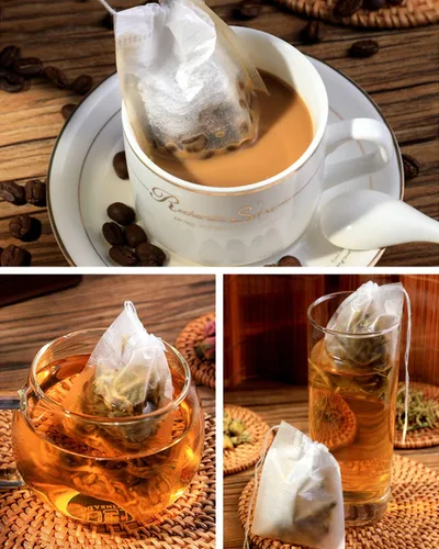 Miniatura 4 de 400 bolsas de té desechables para té de hojas sueltas con cuchara de té gratis, bolsas de filtro para café, especias, hierbas (QS218)