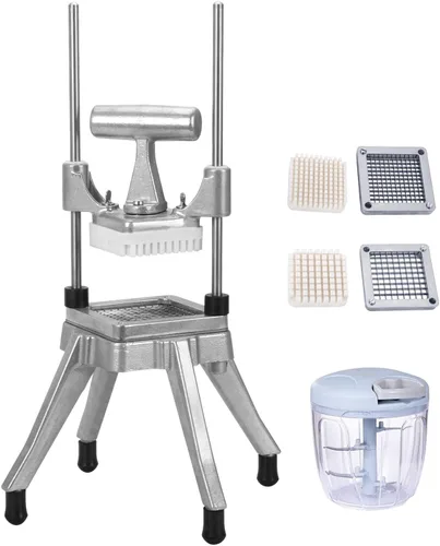 Picador comercial de frutas y verduras de hoja de 1/4 ″ y 3/8 ″ Cortador de alimentos profesional resistente Kattex Cortador de papas fritas