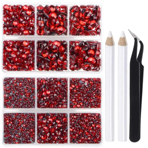 Miniatura 19 de LPBeads 10000 unidades de diamantes termoadhesivos SS6 amatista con parte trasera plana, gemas de diamantes de imitación de cristal redondas