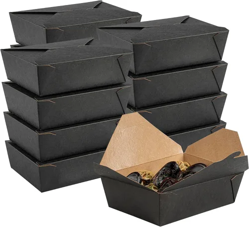 Miniatura 70 de Restaurantware Bio Tek - Cajas para llevar de 30 onzas, 200 loncheras para llevar, cierre de tabulación, resistentes al calor, desechables, de papel