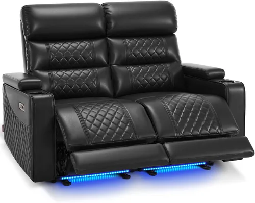 Miniatura 15 de MCombo Sofá Loveseat Eléctrico de 3 Asientos de 76.7'' para Adultos, Asiento de Cine en Casa con Reposacabezas Eléctrico, Certificado FSC, Puertos