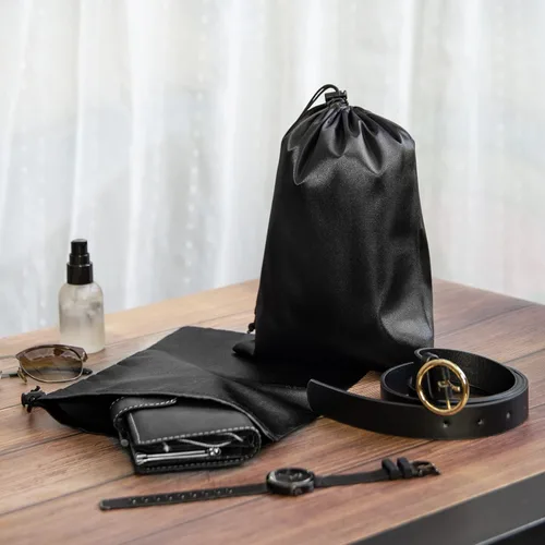 Miniatura 5 de PALTERWEAR Bolsas de satén lisas con cordón y palanca para artículos delicados - Lencería, pelucas, zapatos, seda (negro, 7 x 9 pulgadas)