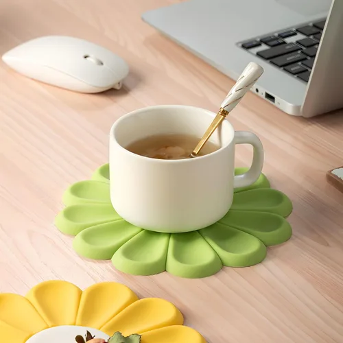 Miniatura 2 de Salvamanteles Daisy para ollas y platos calientes, 6.7 pulgadas, redondos, flexibles, de silicona, soportes calientes, posavasos antideslizantes
