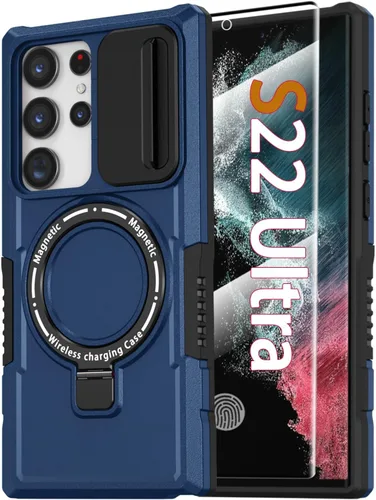 Miniatura 117 de Funda magnética para Samsung Galaxy Note 20 Ultra con soporte de anillo [con protector de pantalla] [Compatible con carga inalámbrica MagSafe] Funda