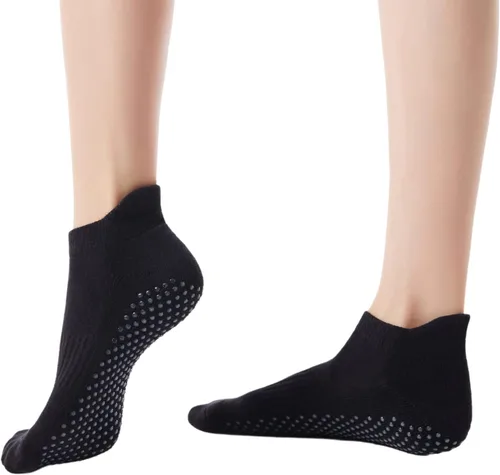 Miniatura 4 de UTTPLL Calcetines antideslizantes para mujeres y hombres, calcetines de yoga atléticos acolchados para pilates, calcetines de hospital con agarres
