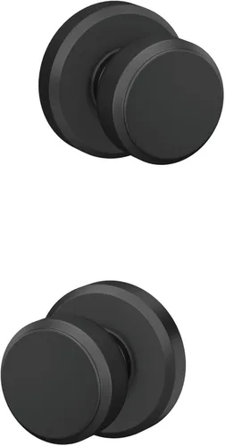 Miniatura 12 de SCHLAGE F51A BWE 622 - Pomo de puerta Bowery, cerradura de entrada con llave, color negro mate Mate negro