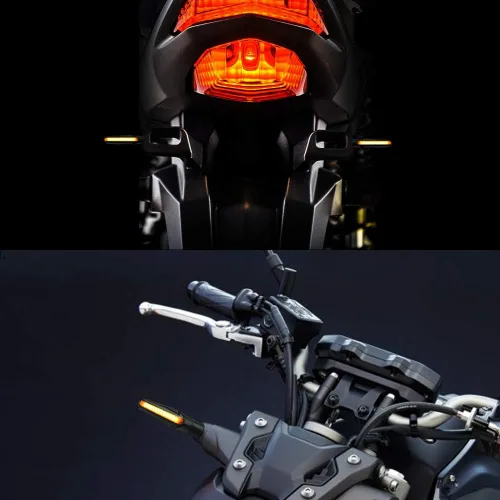 Miniatura 7 de evermotor Luces intermitentes para motocicleta, indicadores de luz de funcionamiento, 4 piezas, universal, mini LED, E-MARK, luces direccionales