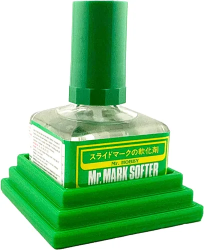 Miniatura 9 de Jeff Did It! Square Bottle Glue Cement Holder Compatible with Mr Hobby Cement Setter Weathering and other Mr Hobby Square Bottles - Holder Only (Red)