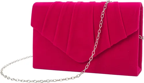 Miniatura 2 de CurvChic Bolso de noche para mujer, bolso de mano de ante sintético, bolso de fiesta, bolso de graduación nupcial
