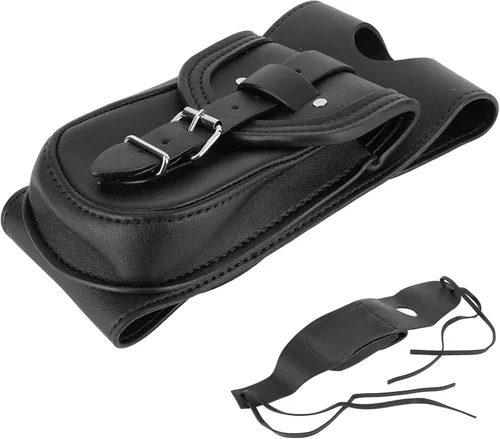 Miniatura 3 de Naroote Bolsa para tanque de combustible para motocicleta, bolsa de panel de tanque de combustible de piel sintética, bolsa de cubierta de tanque