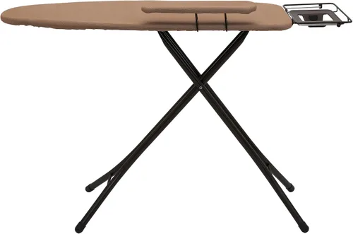 Miniatura 12 de Household Essentials Tabla de planchar Mega, 4 patas, parte superior de acero, estación de planchado resistente al calor con almohadilla de fibra