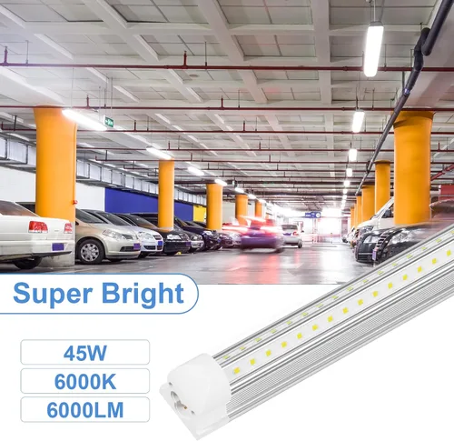 Miniatura 2 de ONLYLUX Paquete de 10 luces LED muy brillantes de 5 pies, 45 W, 6750 lúmenes, 6500 K, luz diurna, fácil instalación, iluminación de garaje