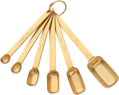 Miniatura 15 de Meisha - Juego de 6 cucharas medidoras de acero inoxidable de alta calidad, juego de herramientas de medición de cocina de metal de alta calidad