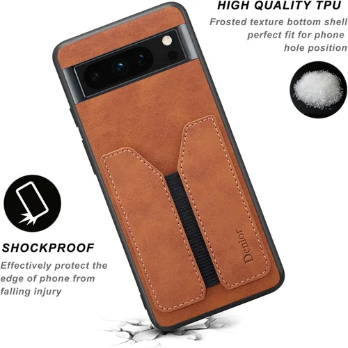 Miniatura 3 de Kowauri Funda para Google Pixel 8 Pro, Funda de piel sintética con ranura para tarjeta de crédito Funda protectora ultra delgada para Google Pixel 8