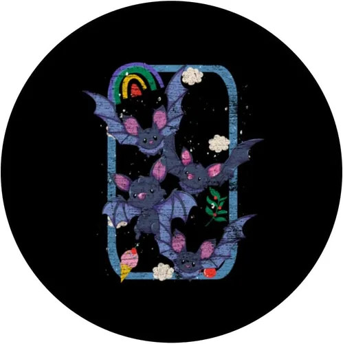 Miniatura 3 de Amante de los murciélagos de Halloween Animal Flying Bat lindo Rainbow Bat PopSockets intercambiables PopGrip