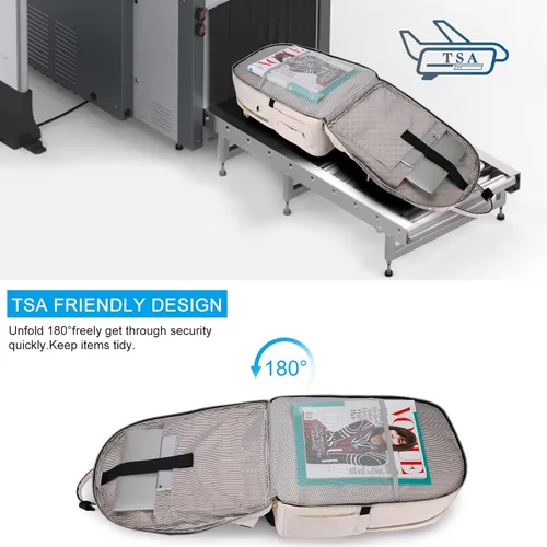 Miniatura 6 de YAMTION Mochila para mujeres y adolescentes, mochila escolar TSA para laptop con USB para estudiantes universitarios, negocios, oficina, trabajo