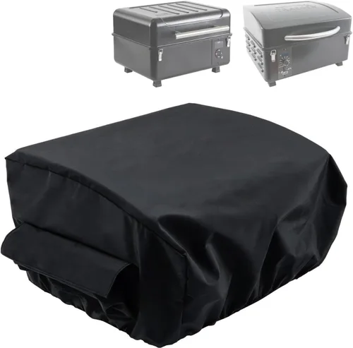 Miniatura 11 de Cubierta de parrilla para parrilla de zona de 2 quemadores Traeger Flatrock, plancha de propano Traeger Flatrock TF2NN46DN, cubierta 600D resistente