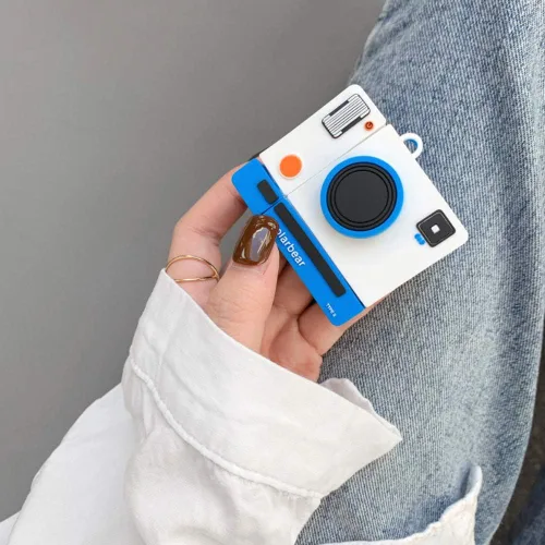 Miniatura 2 de Funda compatible con cámara AirPods 1/2, funda protectora de silicona retro para AirPods, para hombres y mujeres, divertida, kawaii, a la moda