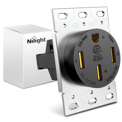 Miniatura 14 de Nilight Caja de Salida de Energía para RV de 30AMP, Receptáculo NEMA TT-30R de 125V, Servicio Pesado, Preperforado, Listado ETL, Caja Cerrada Caja