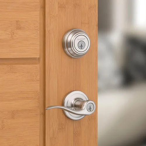 Miniatura 8 de Kwikset Signatures Tustin picaporte SmartKey, cilindro único, paquete combinado, 991TNL 15 SMT CP K4 Níquel satinado