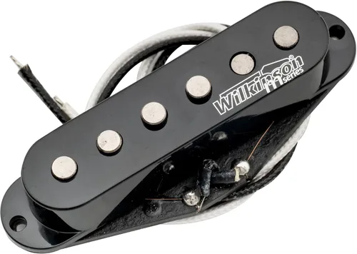 Wilkinson Vintage Tone Alnico 5 Pastillas escalonadas de cuello de bobina simple para guitarra eléctrica estilo Strat, color negro