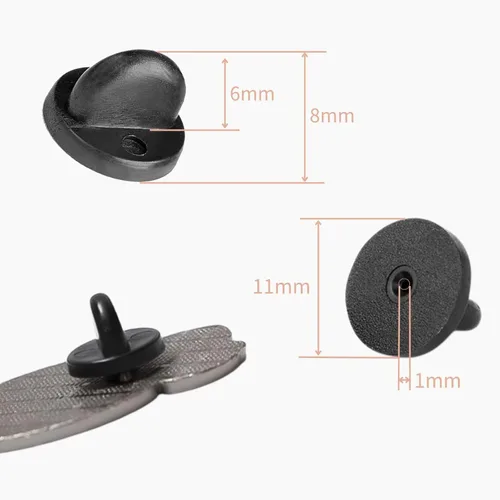 Miniatura 5 de Lapel Pin Backs, Safety Backs for Brooch Tie Hat Badge Insignia