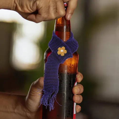 Miniatura 6 de EXCEART 10 piezas mini muñeca decorativa bufanda de muñeca DIY bufanda kawaii mini bufanda mini casa muñeca bufanda suministro de botella de vino
