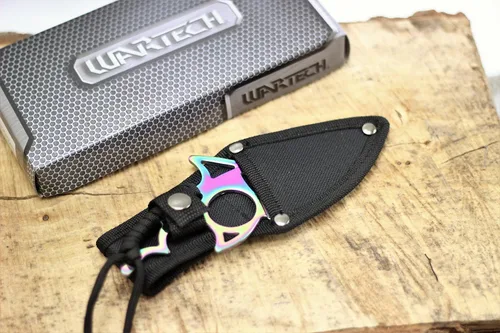 Miniatura 2 de Wartech HWT232 Cuchillo de caza de hoja fija de tiburón de espiga completa de 6 pulgadas con funda de nylon