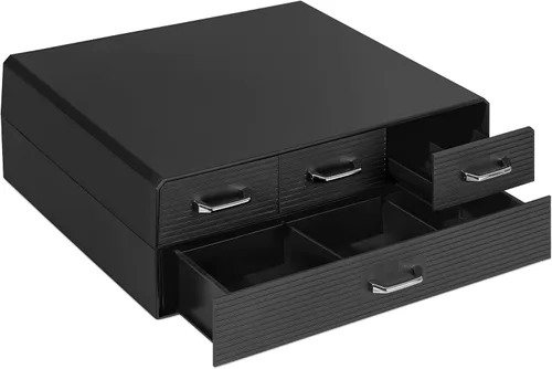 Miniatura 7 de Navaris Organizador para cápsulas de café con 4 cajones - Compatible con Nespresso, CBTL, K-Cups, Verismo - Caja contenedora organizadora de Gris