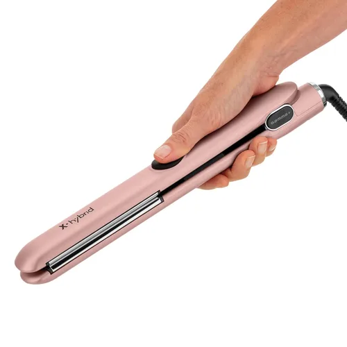 Miniatura 6 de GAMMA+ X-Hybrid - Plancha plana de titanio de 1 pulgada – Plancha profesional para el cabello diseñada en Italia, 450°F de alto calor, placas