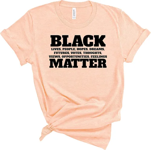 Miniatura 8 de BLM Movimiento Mujer Camisa Negro Live Matters Vidas Matters Matters Camisetas para Mujer Gráfico Camisetas de coagulación BL12