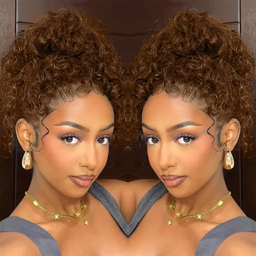Miniatura 9 de 2x6 con aspecto de piel Chocolate Brown de cabello humano con cierre de encaje HD Real de 0.095mm ultradelgado, 15A, cabello brasileño ondulado