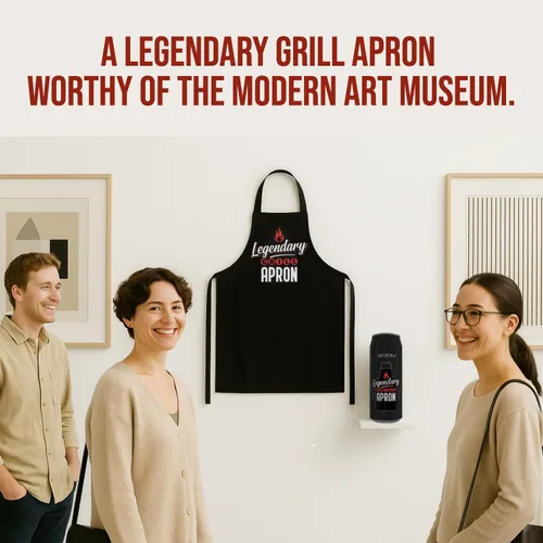 Miniatura 5 de BEZON Delantal de parrilla divertido para hombres – Envase de regalo de lata de cerveza – Divertido regalo de barbacoa para papá, esposo o amigo