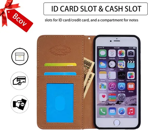 Miniatura 5 de Bcov Funda para Galaxy A13 5G, bonita funda de piel con tapa para teléfono con ranura para tarjetas, soporte para Samsung Galaxy A13 5G 2021 Linda
