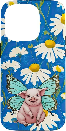 Miniatura 16 de Adorable pig piglet with butterfly wIngs daisy flower sweet Case for iPhone 12 mini