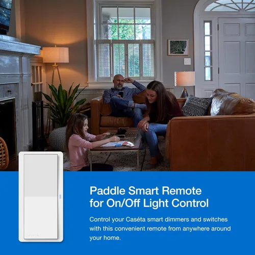 Miniatura 2 de Lutron Paddle Pico - Control remoto para atenuadores/interruptores inteligentes Caseta, control de encendido/apagado, para uso en mesa o montaje