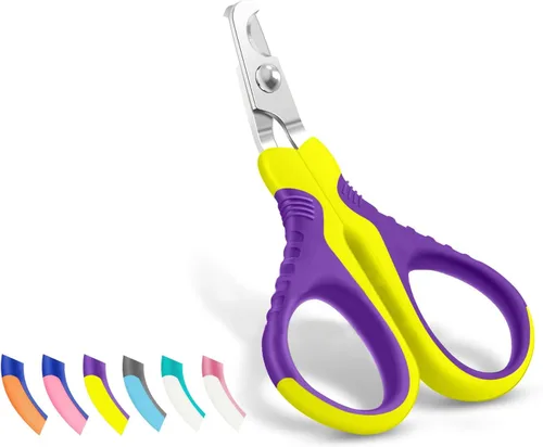 Miniatura 9 de WePet Cortaúñas para mascotas U07.1, recortadora profesional de garras, tijeras dobladas especiales para gatos, gatitos, perros, cachorros, animales