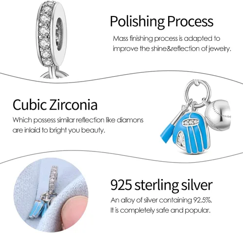 Miniatura 3 de Pandach Abalorios de plata de ley 925 que se adaptan a pulseras y collares para mujer, constelación de Nuestra Señora, colgante, abalorios, regalos