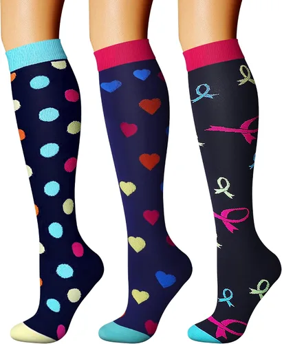 Miniatura 120 de CHARMKING - Calcetines de compresión para mujeres y hombres (3 pares), 15-20 mm Hg, el mejor apoyo para atletismo, running o ciclismo, mejora