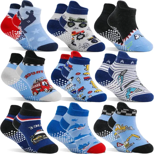 Miniatura 7 de Baby Girls Boys Toddlers Grips Socks Kids Non Slip Anti Skid Ankle Cotton No Show Socks with Grippers