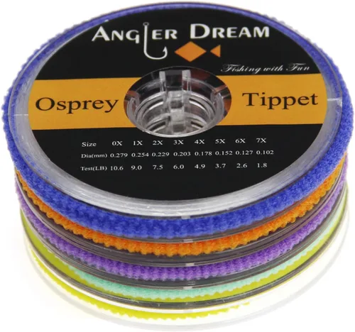 Miniatura 7 de AnglerDream 2 3 4 5 6X Tippet Line Clear Nylon 50M/55Yds Pesca con Mosca Tippet Línea con Soporte Tippet