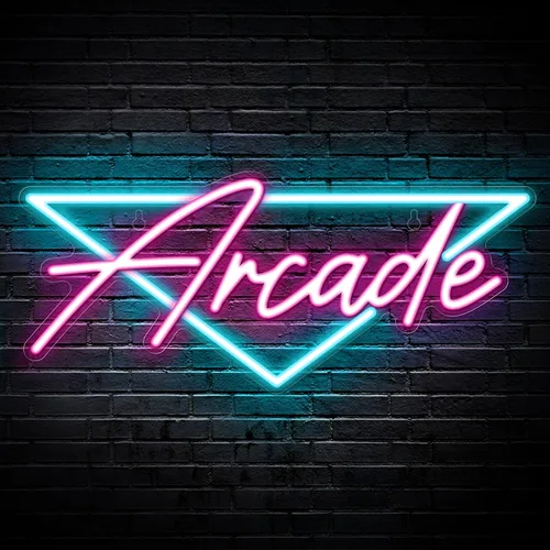 Kavaas Letrero de neón de arcade, letreros LED para decoración de sala de arcade, letrero de neón retro para dormitorio de niños, decoración de