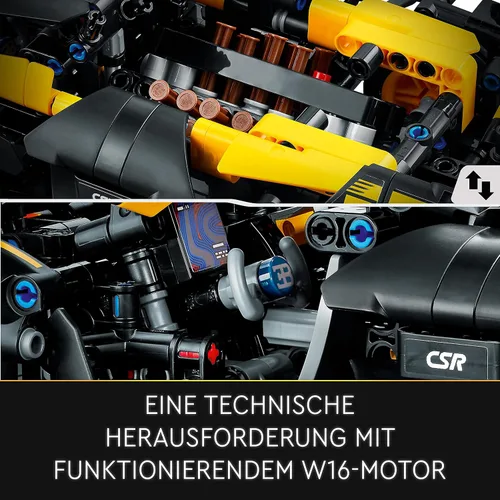Miniatura 4 de LEGO 42151 Technic Bugatti - Coche de juguete de carreras, modelo de coche coleccionable, vehículos icónicos de 9 años