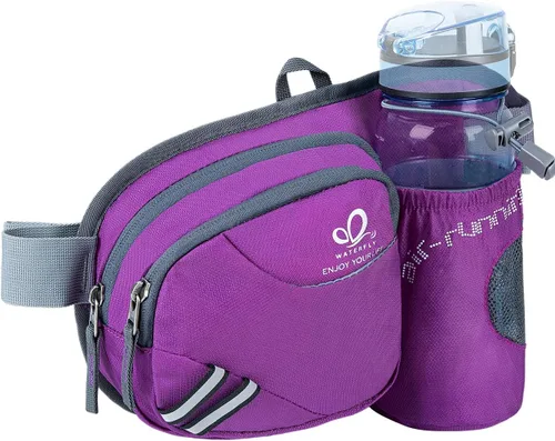 Miniatura 17 de Waterfly - Cangurera de senderismo con soporte para botella de agua para hombres y mujeres, para correr y pasear al perro, para iPhone 8 Plus, Gris