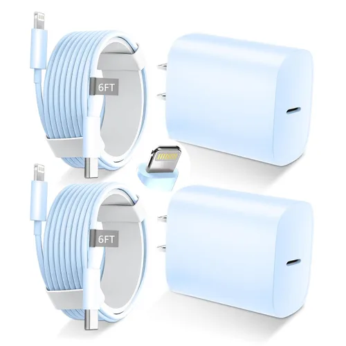Miniatura 21 de DiHines Cargador rápido para teléfono 14 13 12 11, cable de carga Lightning de 3 pies con bloque de carga USB C de 20 W para teléfono 14/14 Pro