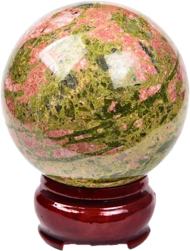 Miniatura 69 de JIC Gem Esfera de cristal de cuarzo Pietersite, bola de cristal decorativa azules y marrones dorados para meditación, decoraciones de mesa