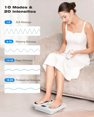 Miniatura 4 de SPA4PIEDS Estimulador nervioso eléctrico transcutáneo, masajeador de pies para neuropatía, TENS EMS para aliviar el dolor, 10 modos y 20 niveles